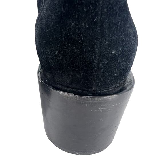 Gucci Soho Black Suede Over-The-Knee Boots GG Logo Size 40.5 / US 10.5 - Picture 11 of 16